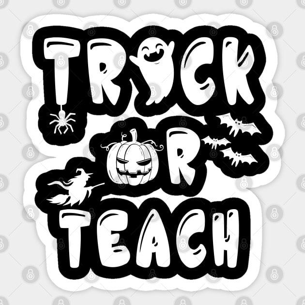 Trick Or Teach Funny Teacher for Halloween Costume Gift Sticker by Herotee